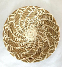 Vintage Tohono O'odham Basketry-Native Am ~Papago~Split Stich Tray Basket~8