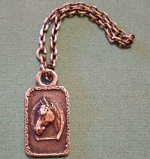 Vintage M.C. Wentz Silver Pocket Watch FOB Horse/Horseshoe 1940's - 1950's picture