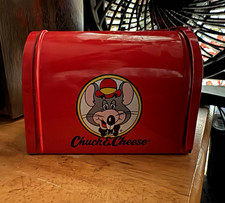 Rare Chuck E. Cheese Red Metal Collectible mail Box 1970s 1980s logo picture