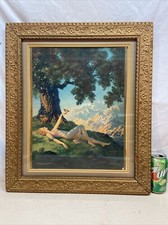 Vtg 1920’s Art Deco Woman Butterfly Cambridge Chocolate Candy Box Lid Framed picture