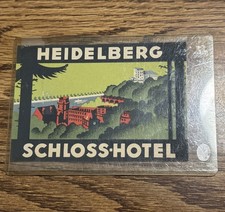Original Vintage Schloss Hotel Heidelberg Germany Luggage Label picture