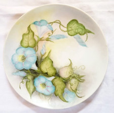 Realistic Morning Glory Porcelain Plate Platter 9.25