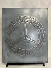 Mercedes Benz Garage Sign Hand Cast Aluminum Relief Metal Wall Art 20x24 picture
