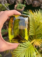1000 Ct Certified Natural Brazilian Lemon Green Cushion Topaz Loose RG Gemstone picture
