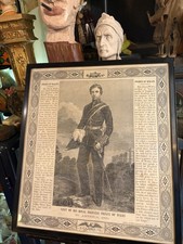 1860 PRINCE OF WALES 🇺🇸SOUVENIR HANDKERCHIEF picture