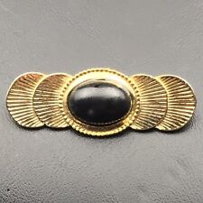 Gold Tone Brooch Pin Metal Costume Jewelry Fashion Black picture