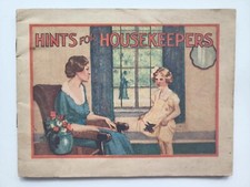 Vintage 1910's Advertising Booklet Hints for Housekeepers S1 picture