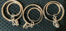 LOT OF (3) ~ (SILVER) 39MM BEZEL COIN HOLDERS (Silver Plated Steel) picture