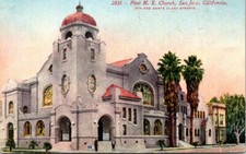 c1920s First Methodist Episcopal Church San Jose California Vintage Postcard picture