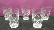 Vintage Waterford Irish Crystal 10 oz Tumblers Set Of 5 Rare Pattern See Pics picture