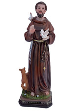 San Francisco de Asís 12”  Saint Francis of Assisi Resin Statue Figure picture