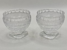 PAIR OF VINTAGE SHANNON CRYSTAL OPEN SALT CELLARS picture
