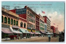 1912 South Broadway Near Fourth Street Scene Los Angeles California CA Postcard picture