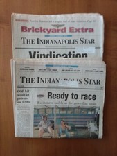 1999 INDY BRICKYARD 400 RACE ~ 2 Partial Newspapers Jarrett Wins picture