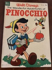 Walt Disney's the Wonderful Adventures of Pinocchio #545.    1954 Four  Color picture