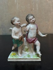 • Antique Meissen Porcelain Cherub Putti Figurine Cupid Pair 2990 Marked Base picture