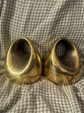 Pair of Ben Seibel Brass Plated Orb Bookends Marked, 1950s picture