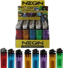Cheap Neon Disposable Cigarette Lighters 50ct 100ct 250ct 500ct Wholesale Lots picture