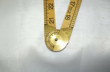 Vintage Rabone Chesterman Folding Wood Ruler No. 1162. picture