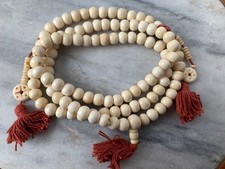 108 Yak Bone Prayer beads, w/Counters, crafted in Nepal, 8x 10mm, 35