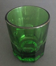 Early to Mid 20th Century Pullman Railroad Company Green Glass Whiskey Tumbler picture