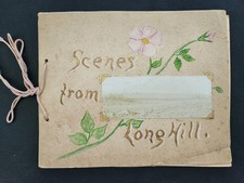 1900s antique PHOTO ALBUM long hill trumbull ct Spring Lake Indian Ledge 3 photo picture