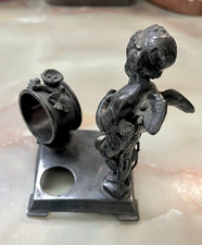 Victorian figural silver-plated napkin ring holder made by the Wilcox Silver Co. picture
