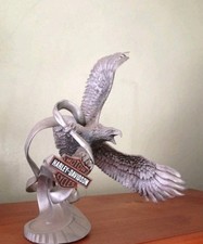 Harley Davidson Franklin Mint Spirit of the Open Road Flying Eagle Pewter Statue picture