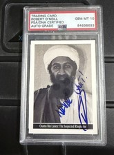 2001 Topps Osama Bin Laden Enduring Freedom Signed Robert O’Neill AUTO PSA 10 picture