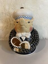 PIG Chef Cookie Jar Department 56 Beautiful Colors Hard To Find Lid Hat Country. picture
