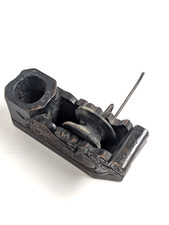 Antique Carved Wooden Inkstand Desk Caddy Inkwell Primitive Folk Art Box picture