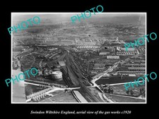 Swindon Wiltshire England Aerial View Gas Works c1920 Old Large Historic Photo picture