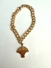 Vintage American Airlines AA Fair Ladies 10th Gold Tone Charm Chain Bracelet picture