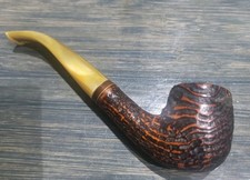 Vintage Churchill Black Briar Pipe 106 Bent Billiard Very Nice Used France picture