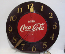 Vintage Drink Coca Cola 1953 Brown Gold Electric Collectible Clock Original Tag picture