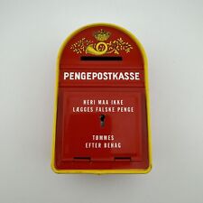 Antique Vintage Metal Tin Still Bank - PENGEPOSTKASSE Letter Box No Key Denmark picture