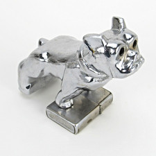 Vintage Mack Trucks Bulldog Dog Metal Chrome Hood Ornament picture
