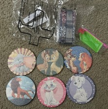 Diamond Art Disney Classics Coasters set of 6 coasters comes with a metal holder picture