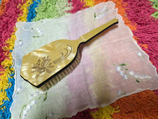 DuPont USA Vintage Vanity Hair Brush with Floral Design Handle picture