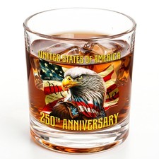 FLAGWIX American Eagle Whiskey 10 Ounces, Multicolor – Anniversary Freedom picture