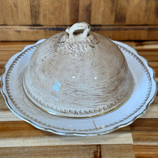 Antique 1926 Homer Laughlin Hudson Covered Vegetable Dish Gold Trim picture