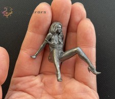 Black Solid Brass Hot Sexy Girl Statue Art Beauty Model Decor Artworks Pendants picture
