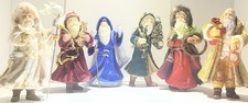 Hallmark Father Christmas Ornaments (1 Artist Signed) Lot of 6 Preowned No Boxes picture