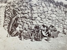 Middle East Villagers Peter Bergheim 19th Century Photographer Antique Photo picture