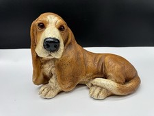 Vintage HOMCO 1983 Basset Hound Dog Figurine Large Resin Statue  picture