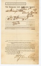 1879 Equitable Life Assurance Letter Early Branch SC Steinmeyer Stokes Ephemera picture
