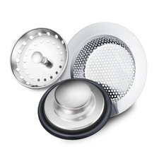 3 Pieces Kitchen Sink Stopper Strainer, Garbage Disposal Plug, Silver picture