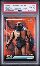 2024 TOPPS CHROME STAR WARS #84 NED-B REBEL ORANGE REFRACTOR picture