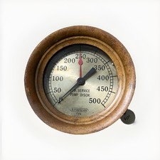Antique Lonergan Phila Brass Industrial Pressure Gauge Steampunk Decor picture