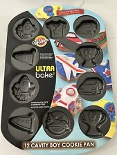 NEW Wilton Ultra Bake 3 12 Cavity Boy Cookie Pan Boys Birthday Or Sports Party picture